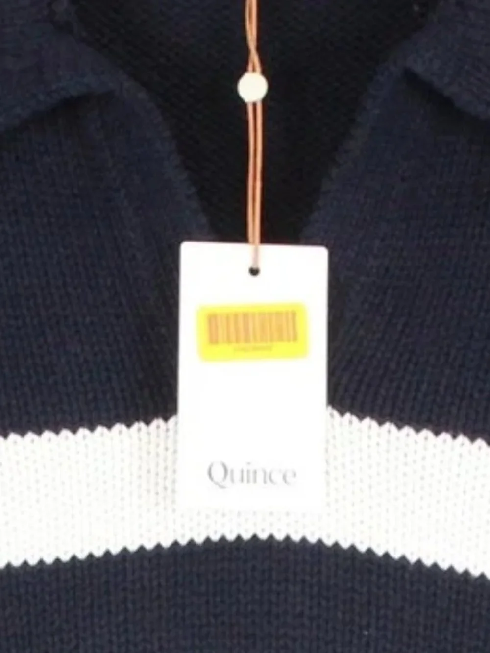 Quince Striped Long Sleeve Knit Top Comfy Travel Work School Casual Fall Winter